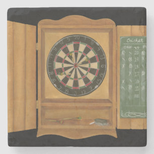 Dartboard with Cricket Scoring Stone Coaster
