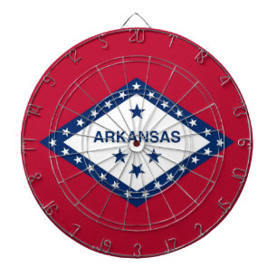 Dartboard with Flag of Arkansas, USA