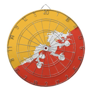 Dartboard with Flag of Bhutan