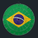 Dartboard with Flag of Brazil<br><div class="desc">Elevate your game room with our exclusive dartboard featuring the flag of Brazil! Crafted with meticulous attention to detail, this dartboard is more than just a gaming accessory; it’s a celebration of Brazil’s vibrant culture and spirited competition. The striking design prominently displays the iconic Brazilian flag, making this dartboard a...</div>