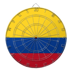 Dartboard with Flag of Colombia