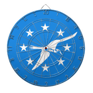 Dartboard with Flag of Corpus Christi City, USA