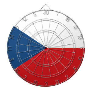 Dartboard with Flag of Czechia