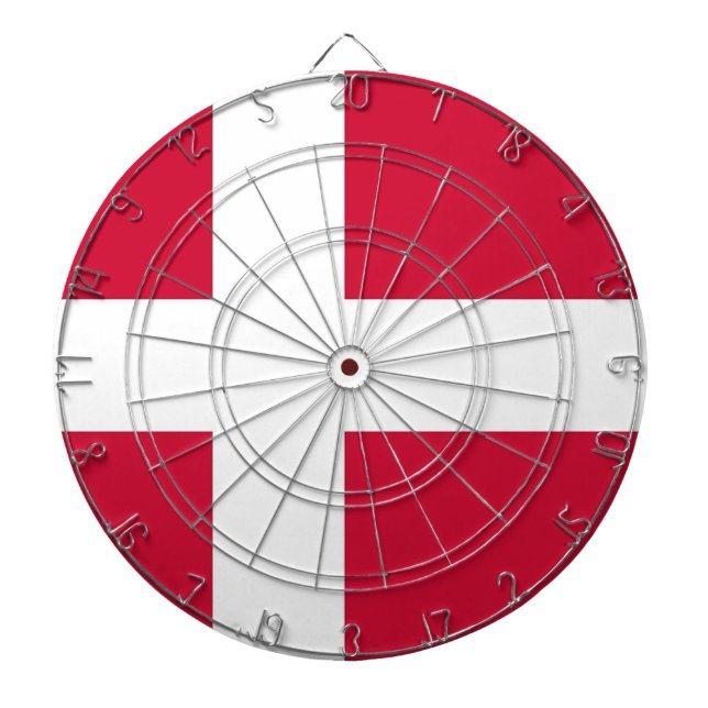 Dartboard with Flag of Denmark (Front)