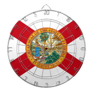 Dartboard with Flag of Florida, USA
