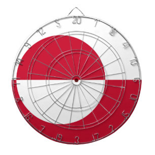 Dartboard with Flag of Greenland