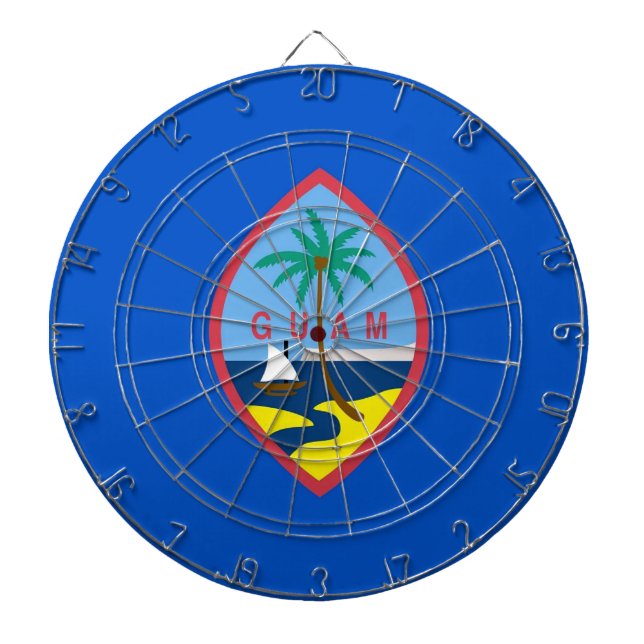 Dartboard with Flag of Guam, USA (Front)