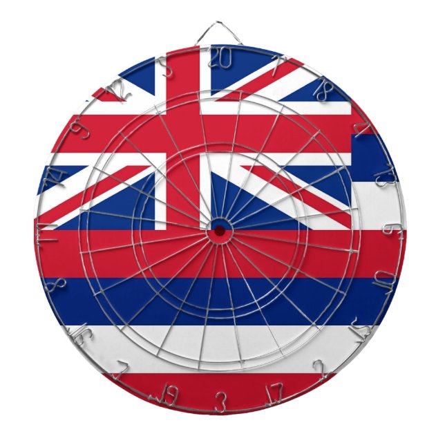 Dartboard with Flag of Hawaii, USA (Front)