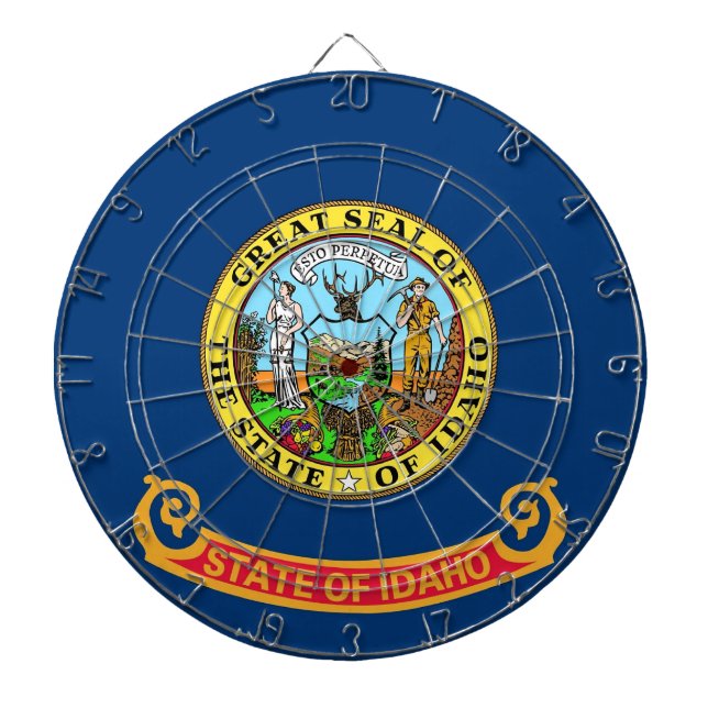 Dartboard with Flag of Idaho, USA (Front)