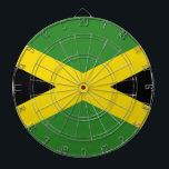 Dartboard with Flag of Jamaica<br><div class="desc">Elevate your game room with our exclusive dartboard featuring the flag of Jamaica! Crafted with meticulous attention to detail, this dartboard is more than just a gaming accessory; it’s a celebration of Jamaica’s vibrant culture and heritage. The eye-catching design prominently displays the iconic Jamaican flag, making this dartboard a unique...</div>