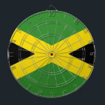 Dartboard with Flag of Jamaica<br><div class="desc">Elevate your game room with our exclusive dartboard featuring the flag of Jamaica! Crafted with meticulous attention to detail, this dartboard is more than just a gaming accessory; it’s a celebration of Jamaica’s vibrant culture and heritage. The eye-catching design prominently displays the iconic Jamaican flag, making this dartboard a unique...</div>