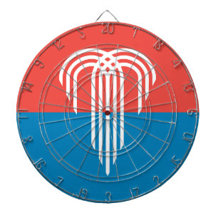 Dartboard with Flag of Kansas City, Missouri