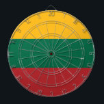 Dartboard with Flag of Lithuania<br><div class="desc">Bring precision and patriotism together with this vibrant dartboard featuring the flag of Lithuania! This eye-catching dartboard transforms any game room, office, or recreation area into a celebration of Lithuanian pride. The bold and iconic tricolor of yellow, green, and red is displayed prominently across the board, making each throw a...</div>