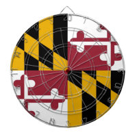 Dartboard with Flag of Maryland, USA