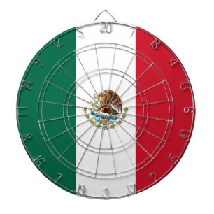 Dartboard with Flag of Mexico