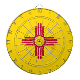 Dartboard with Flag of New Mexico, USA