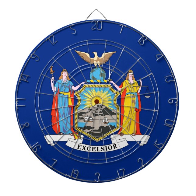 Dartboard with Flag of New York, USA (Front)