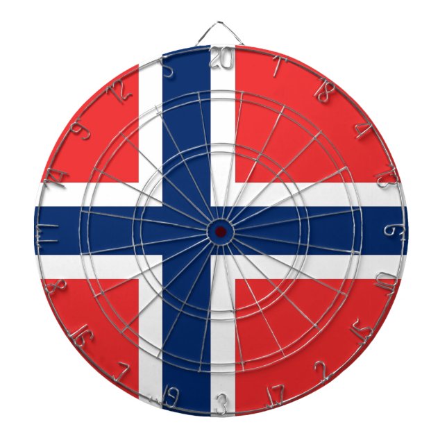 Dartboard with Flag of Norway (Front)