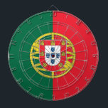 Dartboard with Flag of Portugal<br><div class="desc">Transform your game room into a tribute to Portuguese pride with our dartboard featuring the flag of Portugal! Crafted with precision and passion, this dartboard proudly displays the vibrant red and green colours of the Portuguese flag, symbolizing the nation’s rich history, maritime heritage, and cultural unity. Whether you have Portuguese...</div>