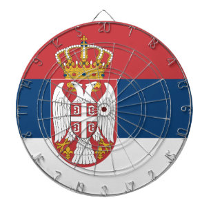 Dartboard with Flag of Serbia