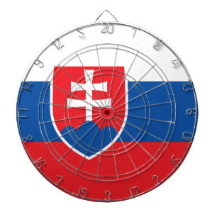 Dartboard with Flag of Slovakia