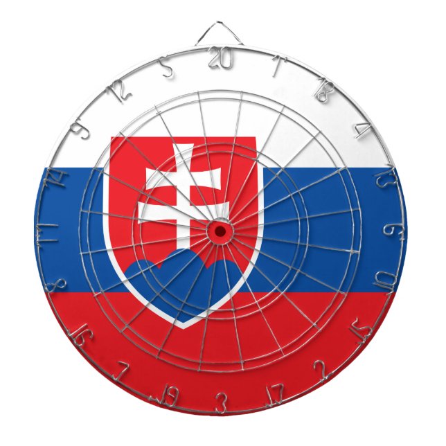 Dartboard with Flag of Slovakia (Front)