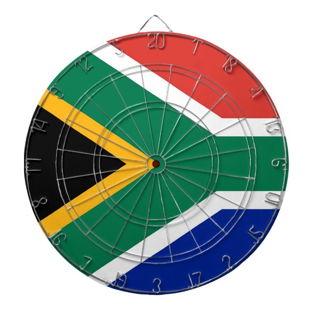 Dartboard with Flag of South Africa (Front)