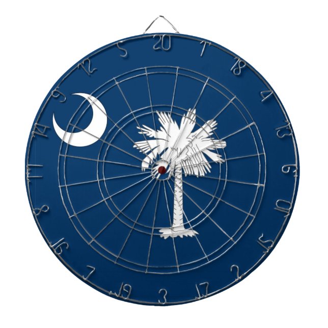 Dartboard with Flag of South Carolina, USA (Front)