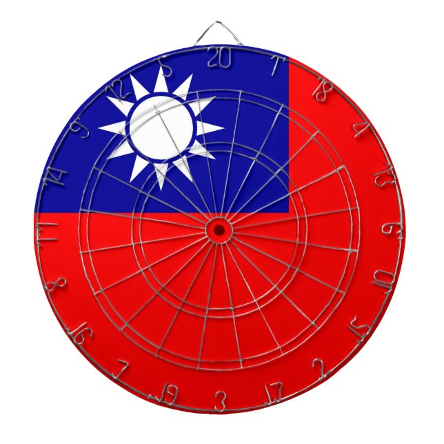 Dartboard with Flag of Taiwan (Front)