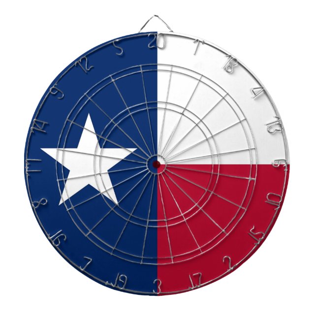 Dartboard with Flag of Texas, USA (Front)