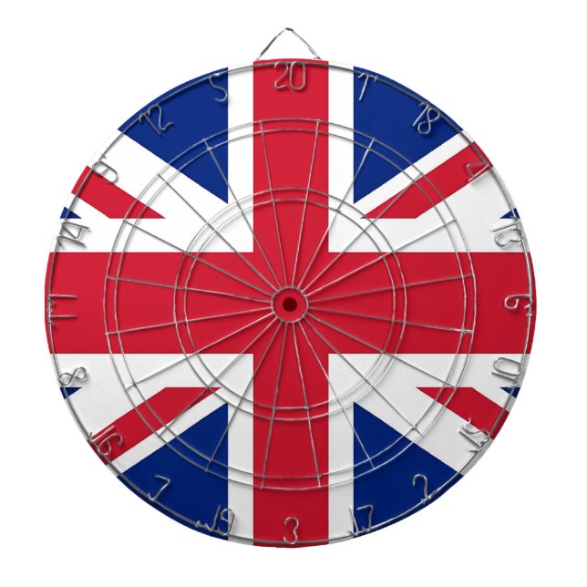 Dartboard with Flag of United Kingdom (Front)