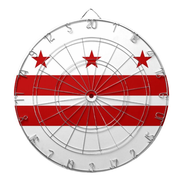 Dartboard with Flag of Washington DC, USA (Front)