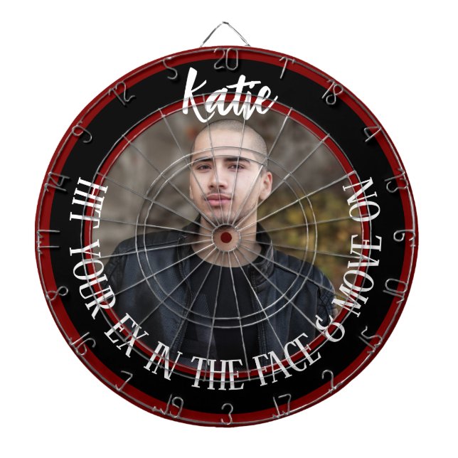 Dartboard with your ex photo - breakup gift (Front)
