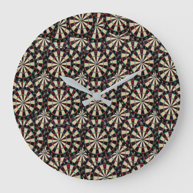 Dartboards In Layers, Large Clock (Front)