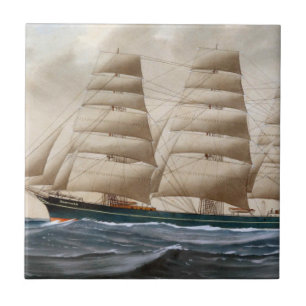 Dartford Sailing ship 1910 Tile