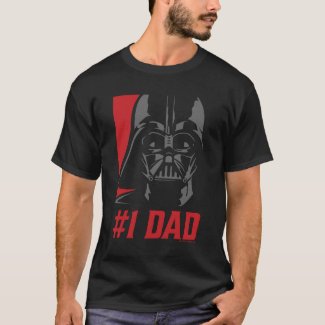 Darth Vader #1 Dad Stencil Portrait T-Shirt