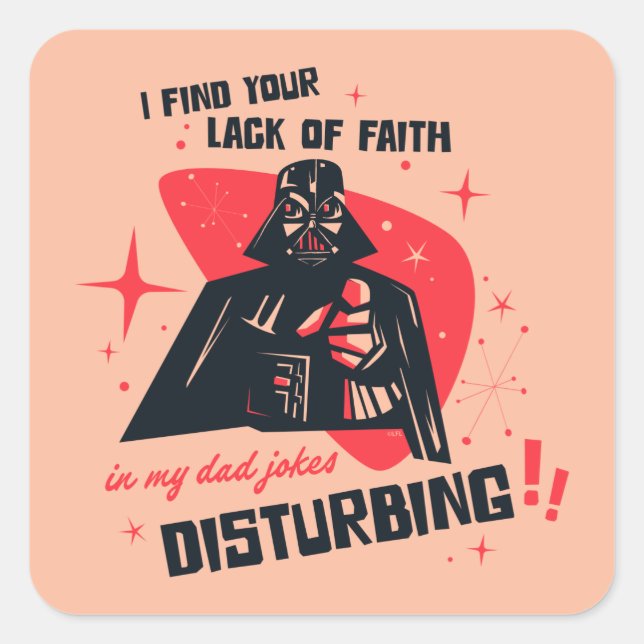Darth Vader | Dad Jokes Square Sticker (Front)