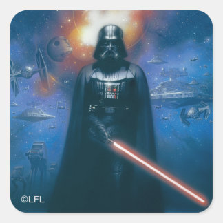 Darth Vader Imperial Forces Illustration Square Sticker