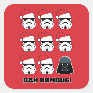 Darth Vader & Stormtrooper "Bah Humbug!" Square Sticker