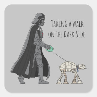 Darth Vader Walking Pet AT-AT Square Sticker