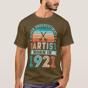 Dartist born 1921 Darts 100th Birthday Retro T-Shirt