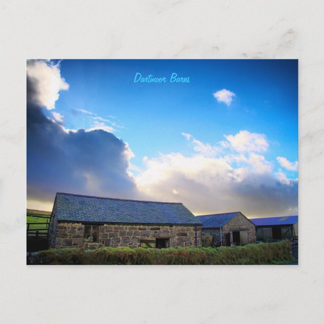 Dartmoor Barns postcard (Front)