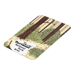 Dartmoor national park, Devon vintage travel Magnet