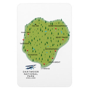 Dartmoor national park England Map Magnet