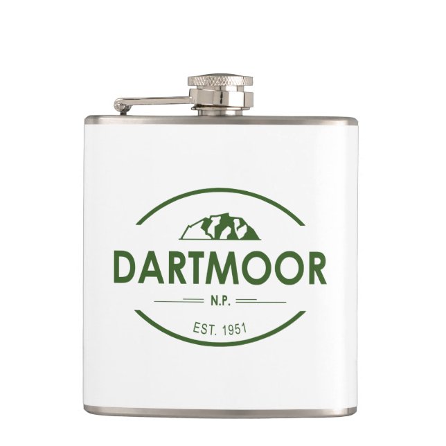 Dartmoor National Park Hip Flask (Front)
