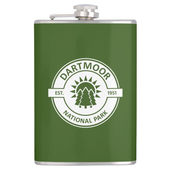Dartmoor National Park Hip Flask (Front)