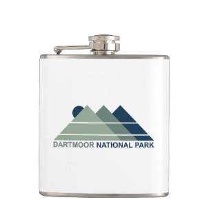 Dartmoor National Park Mountain Sun Hip Flask
