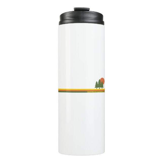 Dartmoor National Park Pine Trees Sun Thermal Tumbler (Front)