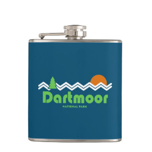Dartmoor National Park Retro Hip Flask