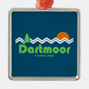 Dartmoor National Park Retro Metal Ornament